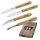 Opinel Küchenmesser Set Essentials Natural 4-teilig rostfrei Buchenholz-Griffe