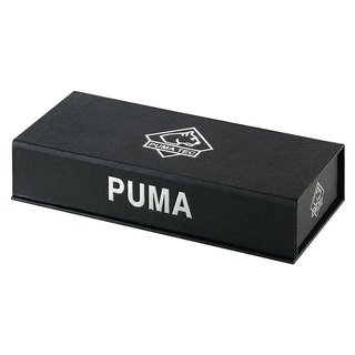 Puma TEC Rettungmesser, Stahl 420, beschichtet, Liner Lock, Teilsägezahnung, Gurtschneider, Schlagdorn, Edelstahl-Clip