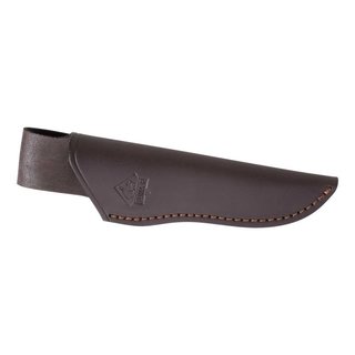 Jagdmesser Montero Olive, Neusilber mit Olivenholz-Griffschalen, Fangriemense, Leder-Steckscheide