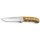 Puma IP outdoor hunter olive, Stahl 420, Olivenholz-Griffschalen, Neusilberbacken, braune Leder Steckscheide