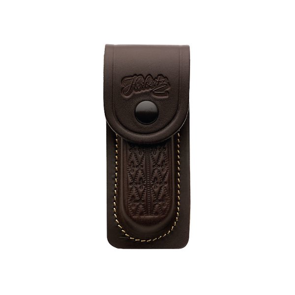Herbertz Lederetui, braun geprgt fr Heftlnge 13 cm