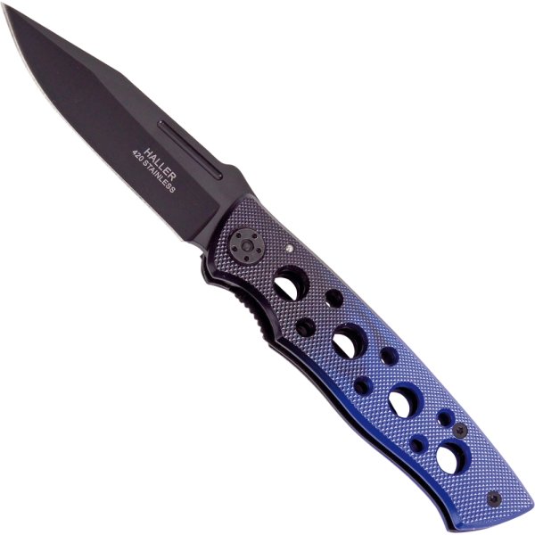 Haller Taschenmesser Dark Blue III, 420rsf mit Clip