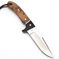 Haller Jagdmesser, Wurzelholz, Lederscheide