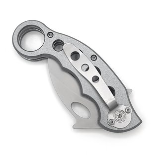 Haller Taschenmesser Karambit klein mit Ring, 420 rostfrei  mit Clip