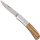 Taschenmesser Stahlbacken Zebraholz mit Nagelrille