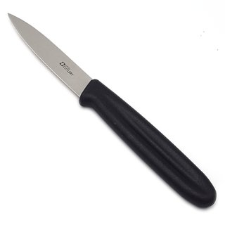 Küchenmesser Griff schwarz - Allzweckmesser 8,5 cm Klinge rostfrei