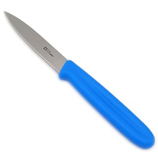 Küchenmesser Griff blau - Allzweckmesser 8,5 cm Klinge rostfrei