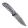 Puma TEC Einhandmesser, Droppoint-Klinge, 420-Stahl, Edelstahl-Griffschalen, Framelock, Gürtelclip