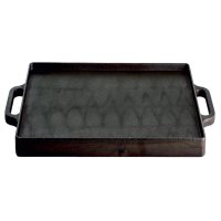 Grillplatte (Plancha) aus Gusseisen massiv 38 x 38 cm