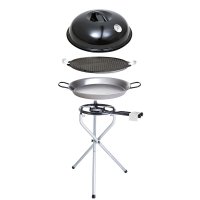 Paella Portables Set Nr. 1 komplett inkl. Grillplatte Ø 42 cm, Pfanne und Backhaube