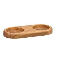Zassenhaus Salz und Pfeffermühle Frankfurt 14 cm Olivenholz mit Untersetzer