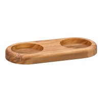 Zassenhaus Salz und Pfeffermühle Frankfurt 14 cm Olivenholz mit Untersetzer
