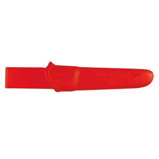 Morakniv Gürtelmesser COMPANION F RESCUE, Teilwellenschliff, rot/schwarzer Griff, rotfarbene Kunststoffscheide