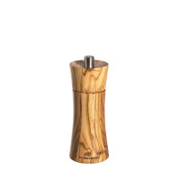 Zassenhaus Salzmühle und Pfeffermühle Frankfurt Olivenholz 14 cm mit Acryl-Untersetzer