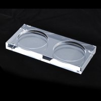 Zassenhaus Salzmühle und Pfeffermühle Frankfurt Olivenholz 14 cm mit Acryl-Untersetzer