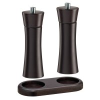 Zassenhaus Set Salzmühle & Pfeffermühle Frankfurt wenge 18 cm & Untersetzer wenge