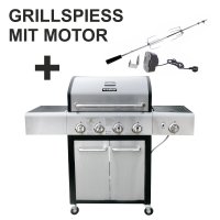 Allgrill Gasgrill FESTIVAL schwarz-edelstahl inkl....