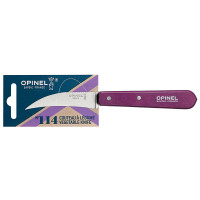 Opinel Gemüsemesser No. 114 gebogene Klinge mit Buchenholzgriff violett