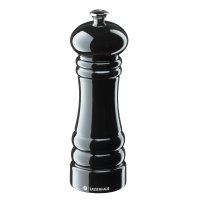 Zassenhaus Set Salzmühle & Pfeffermühle Berlin 18 cm schwarz weiß & Porzellan-Untersetzer
