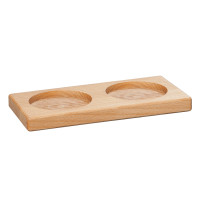 Zassenhaus Set Salzmühle & Pfeffermühle Aachen Acryl 18 cm & Untersetzer Buche eckig