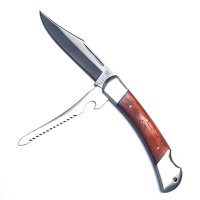 Herbertz Taschenmesser mit Säge Set inclusive Lederetui