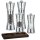 Zassenhaus Set Salzmühle & Pfeffermühle Aachen Acryl/Edelstahl & Untersetzer Eiche eckig
