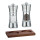Zassenhaus Set Salzmühle & Pfeffermühle Aachen Acryl/Edelstahl 14 cm & Untersetzer Eiche eckig