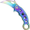 Haller Karambit Taschenmesser rainbow