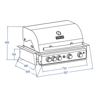 Allgrill Gasgrill Built-In CHEF L mit Air System - Top Line