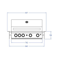 Allgrill Gasgrill Built-In CHEF L mit Air System - Top Line