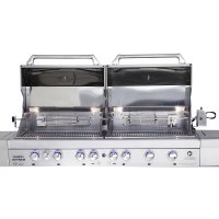 Allgrill® Gasgrill Outdoorküche "EXTREM" Set mit Grillspieß und Wetterschutzhülle