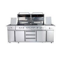 Allgrill® Gasgrill Outdoorküche "EXTREM" Set mit Grillspieß und Wetterschutzhülle