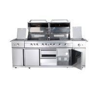 Allgrill® Gasgrill Outdoorküche "EXTREM" Set mit Grillspieß und Wetterschutzhülle