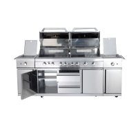 Allgrill® Gasgrill Outdoorküche "EXTREM" Set mit Grillspieß und Wetterschutzhülle