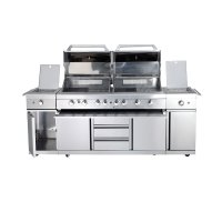 Allgrill® Gasgrill Outdoorküche "EXTREM" Set mit Grillspieß und Wetterschutzhülle