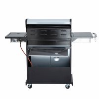 Allgrill Gasgrill "ELEGANCE" -schwarz- Set inkl. Wetterschutzhülle, Grillspieß und Gussgrillplatte