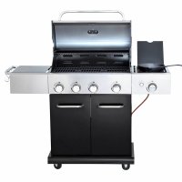 Allgrill Gasgrill "ELEGANCE" -schwarz- Set inkl. Wetterschutzhülle, Grillspieß und Gussgrillplatte