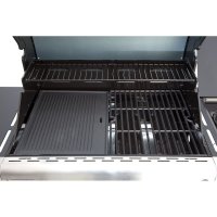 Allgrill Gasgrill "FESTIVAL" bordeauxrot 1/2 Gussgrillplatte und Grillbuch