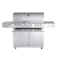 Allgrill® Topline SET Volledelstahl Gasgrill "CHEF XL" inkl. Gussgrillplatte und Wetterschutzhülle