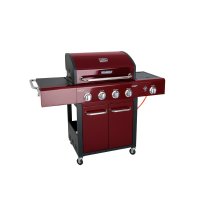 Allgrill Gasgrill "FESTIVAL"bordeauxrot inkl. Abdeckhaube, 1/2 Gussgrillplatte und Grillbuch