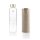 Equa Mismatch Beige Trinkflasche aus Glas 750 ml mit Kunstlederhülle und Metalltragegriff