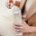 Equa Mismatch Beige Trinkflasche aus Glas 750 ml mit Kunstlederhülle und Metalltragegriff