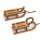 Dekoschlitten Mini-Schlitten aus Holz Set 8 Stück
