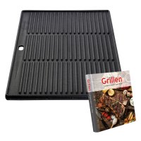 Gussgrillplatte 32 x 41 cm + Grillbuch gratis dazu