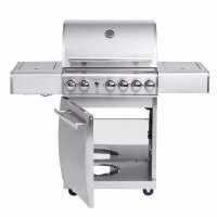 Allgrill DE-LUXE Top-Line Gasgrill Chef M - Set mit Grillspieß, Grillplatte, Wetterschutzhülle, Grillbürste