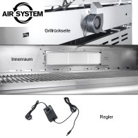 Allgrill De-Luxe Top-Line Gasgrill CHEF XL Black Volledelstahl mit Airsystem