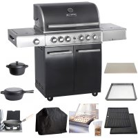 Allgrill Topline Gasgrill CHEF L Black - Set mit...