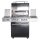 Allgrill® DE-LUXE Black-Line Volledelstahl Gasgrill CHEF L Set mit 1/2 Gussgrillplatte und Wetterschutzhülle
