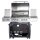 Allgrill® DE-LUXE Black-Line Volledelstahl Gasgrill CHEF L Set mit 1/2 Gussgrillplatte und Wetterschutzhülle
