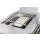 Allgrill® DE-LUXE Black-Line Volledelstahl Gasgrill CHEF L Set mit 1/2 Gussgrillplatte und Wetterschutzhülle